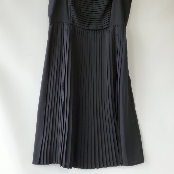 Lands End Canvas Pleated Ballet Dress, Black, Sleeveless Fit & Flare Size 6 - Picture 4 of 15